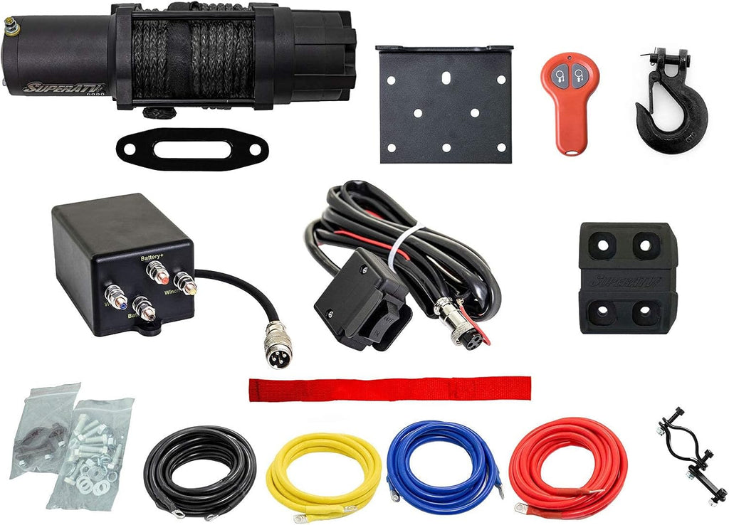 Black Ops 6000 lb Winch with Winch Mounting Plate L37770