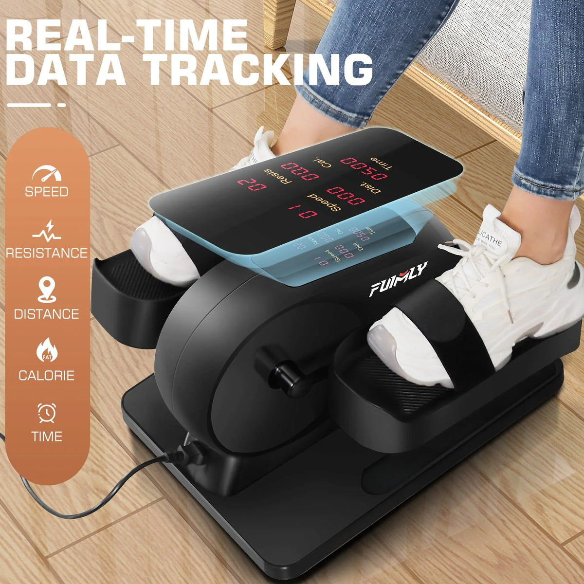 Under Desk Elliptical with Display and Remote Control K209